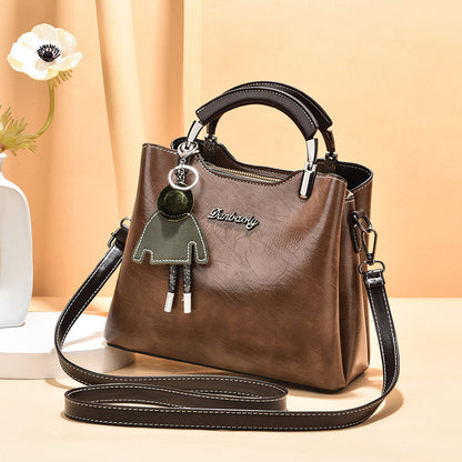 Vintage-Inspired Women's Small PU Leather Handbag - Daily Fashion Retro Shoulder Bag