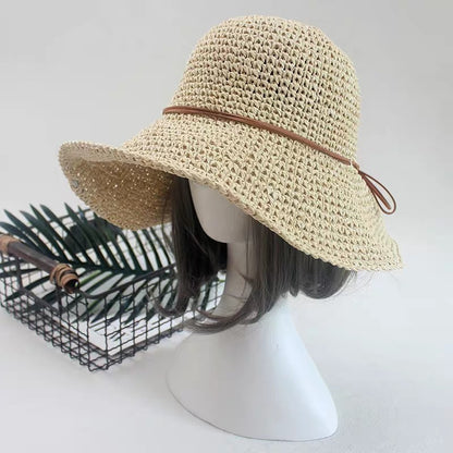 Foldable Straw Hat for Sunshade & Travel - ChicVix