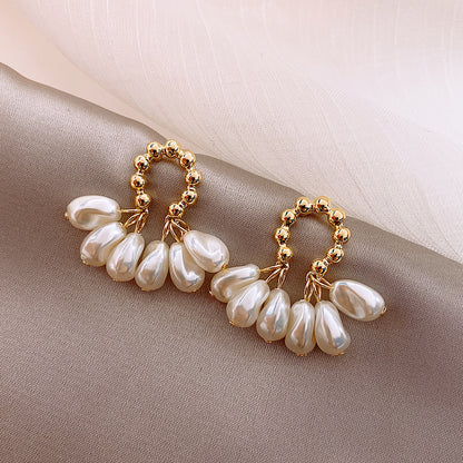 Elegant Baroque Pearl Earrings for Women - Alloy, Silver, and Gold Options - ChicVix