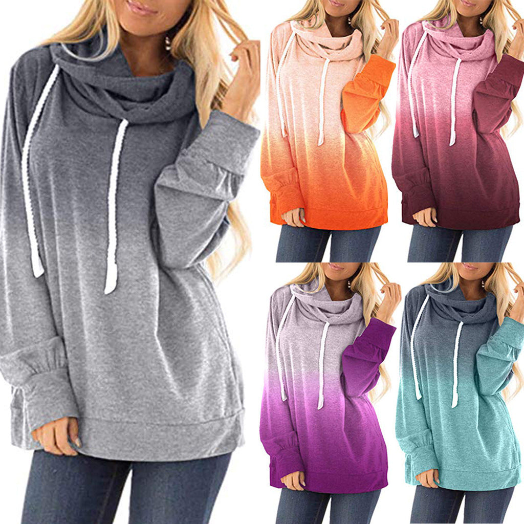 Trendy Two-Colored Women's Hoodies