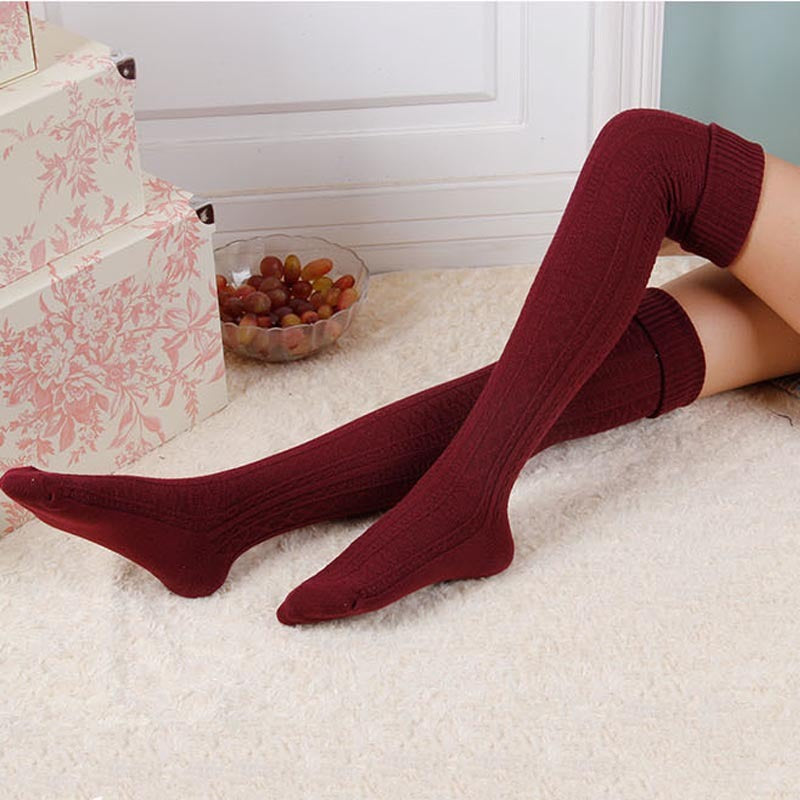 Women's Long Knee-High Japanese Style Stacked Thigh Stockings - ChicVix