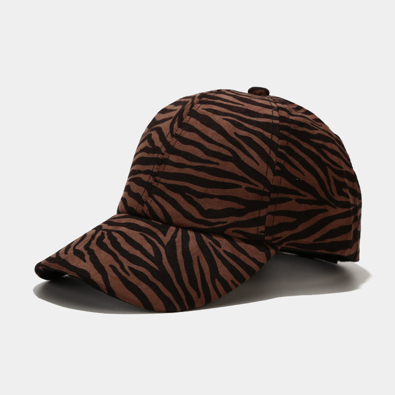 Vintage Leopard & Zebra Print Dome Baseball Cap - ChicVix