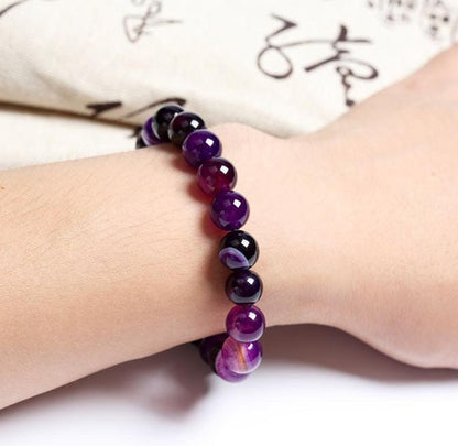 Women's Natural Purple Stone Bracelet - ChicVix