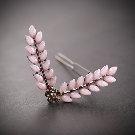 Elegant V-Shaped Korean Hairpin – Diamond & Crystal Clip