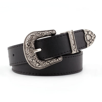 Women's Retro Casual All-Match Belt – Trendy Imitation Leather Accessory