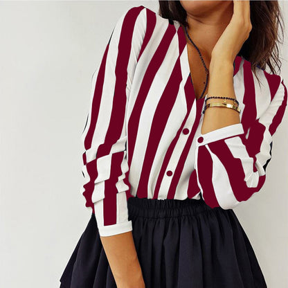 lapel-long-sleeve-pleated-shirt-for-women