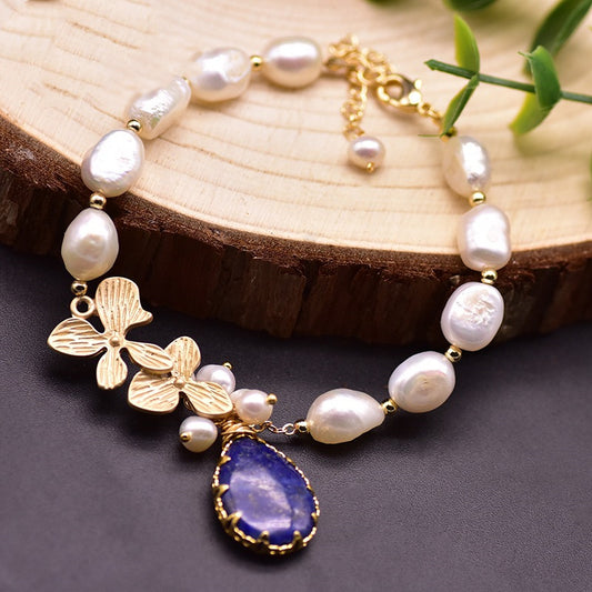 Handmade Baroque Pearl Bracelet - Elegant Women's Jewelry - ChicVix