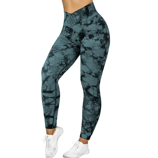 Seamless Tie Dye Leggings for Women – Push Up Sport Fitness & Yoga Pants - ChicVix