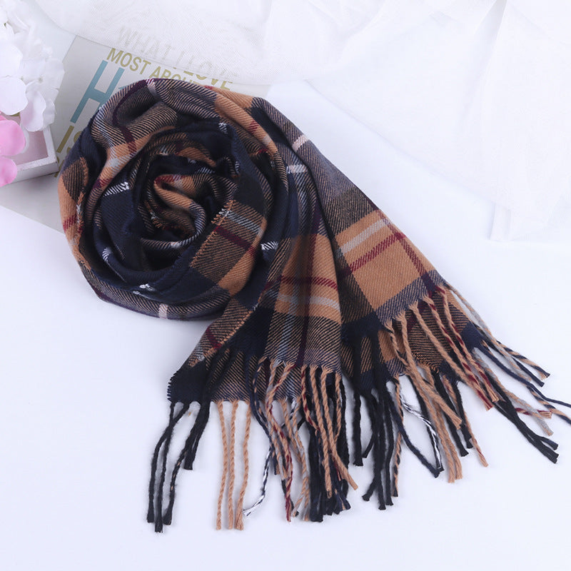 British-Inspired Plaid Scarf for Autumn and Winter - ChicVix