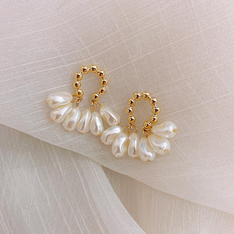 Elegant Baroque Pearl Earrings for Women - Alloy, Silver, and Gold Options - ChicVix