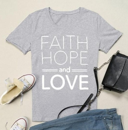 Faith, Hope, and Love T-Shirts for Men and Women - ChicVix