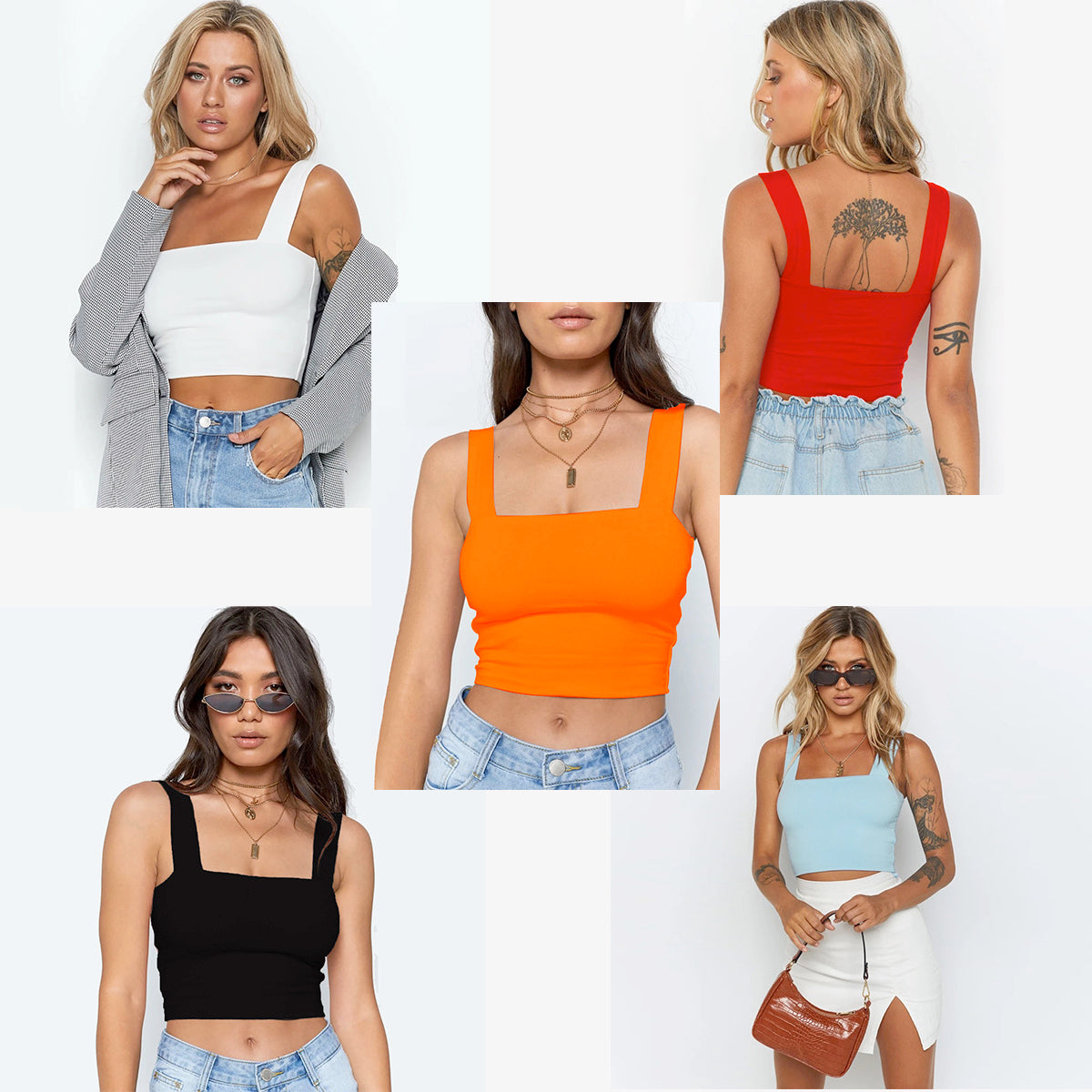 Summer New Fashion Women’s Crop Top – Sexy Sleeveless Tank T-Shirt