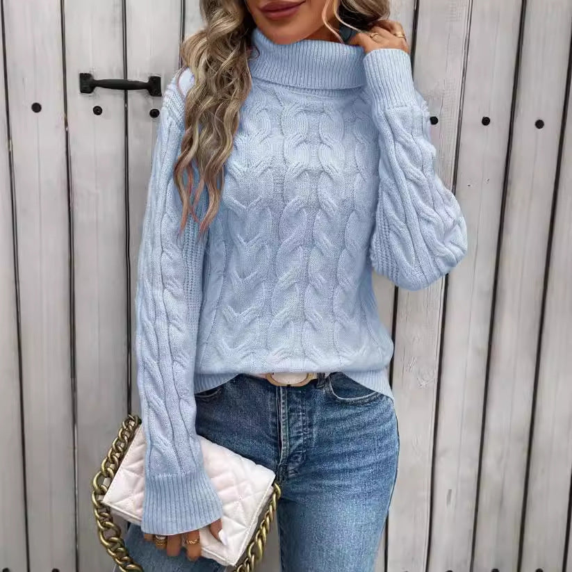 Trendy Solid Color Pullover Sweater for Women - ChicVix