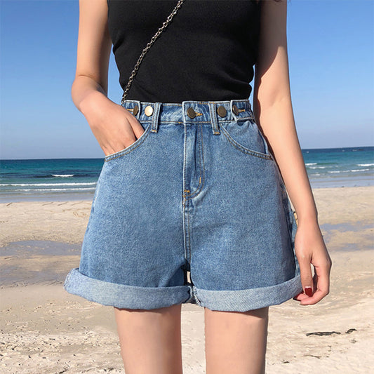 Wide-Leg Denim Shorts for Women - ChicVix