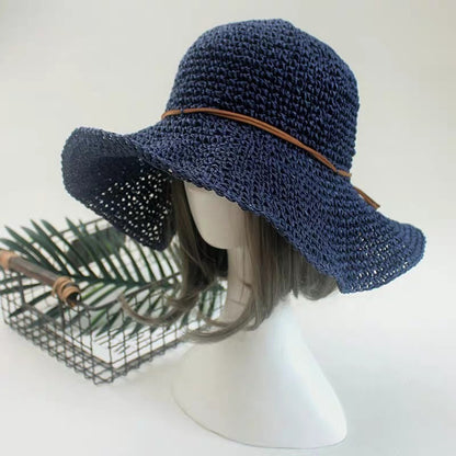 Foldable Straw Hat for Sunshade & Travel - ChicVix