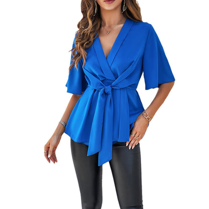 elegant-suit-collar-satin-shirt-for-women