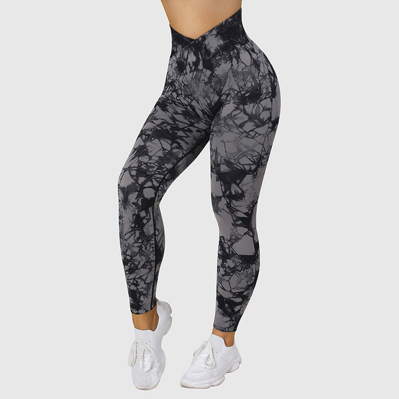 Seamless Tie Dye Leggings for Women – Push Up Sport Fitness & Yoga Pants - ChicVix