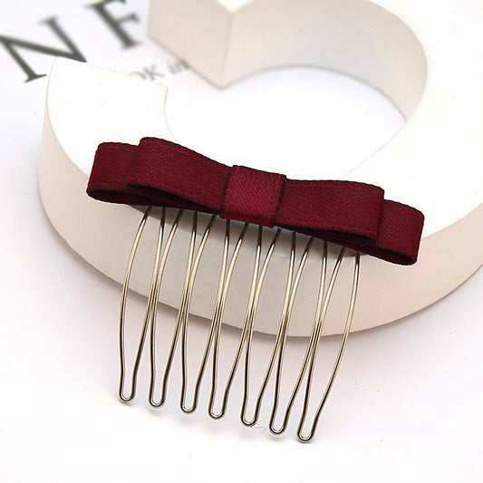 Retro Bowknot Hair Comb Clip – Elegant Couple Style Accessory