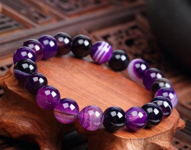 Women's Natural Purple Stone Bracelet - ChicVix