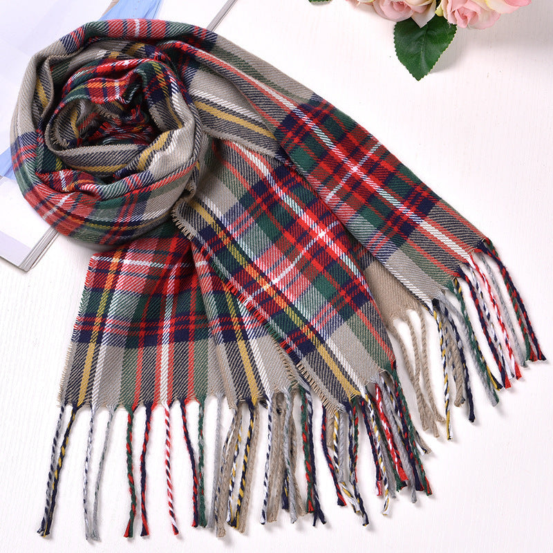 British-Inspired Plaid Scarf for Autumn and Winter - ChicVix