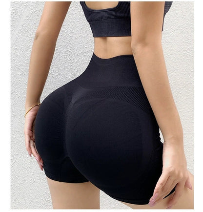 Fitness Yoga Shorts Pants Butt Lifting Seamless Leggings Women Gym - ChicVix