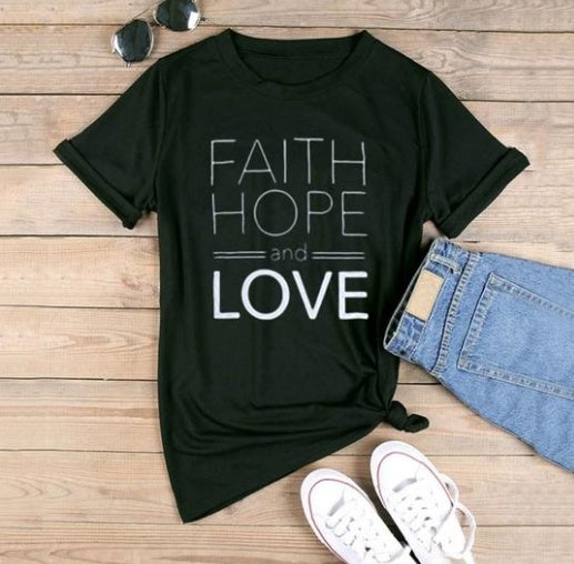 Faith, Hope, and Love T-Shirts for Men and Women - ChicVix