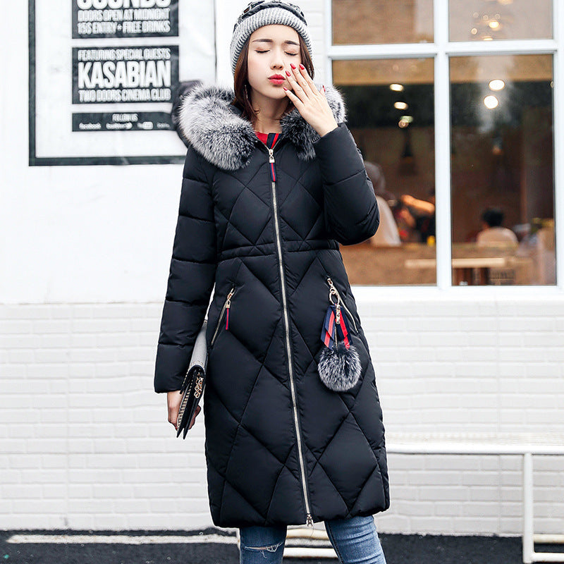 Chic Long Hooded Padded Down Coat for Women - ChicVix