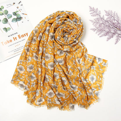 Retro Patchwork Bohemian Printed Cashew Scarf – Artistic, Ethnic Style with Warmth & Sun Protection