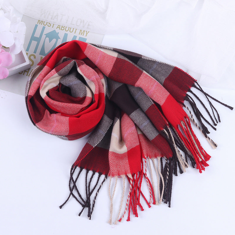 British-Inspired Plaid Scarf for Autumn and Winter - ChicVix