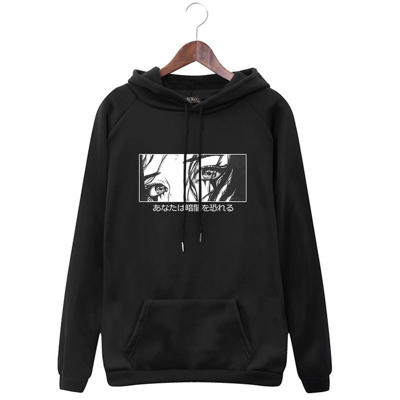 Women's Casual Anime Crying Girl Hoodie Sweatshirt