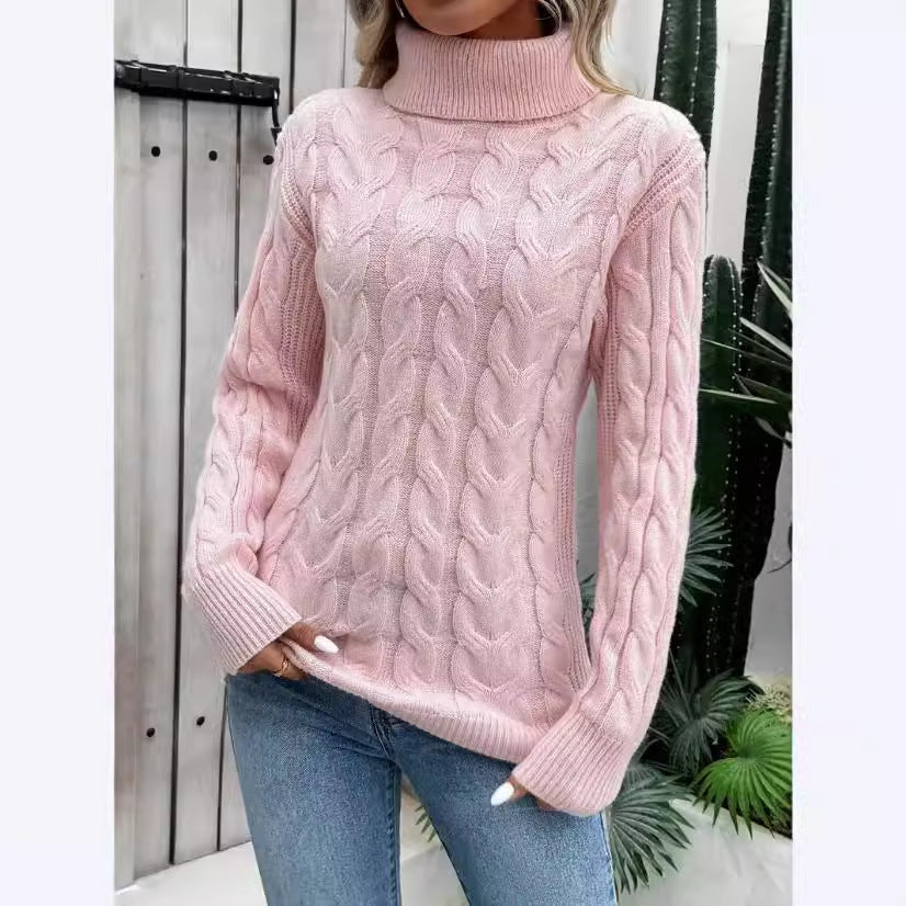 Trendy Solid Color Pullover Sweater for Women - ChicVix