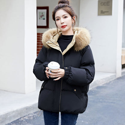 european-style-workwear-parka-cotton-coat-for-women-with-fur-collar