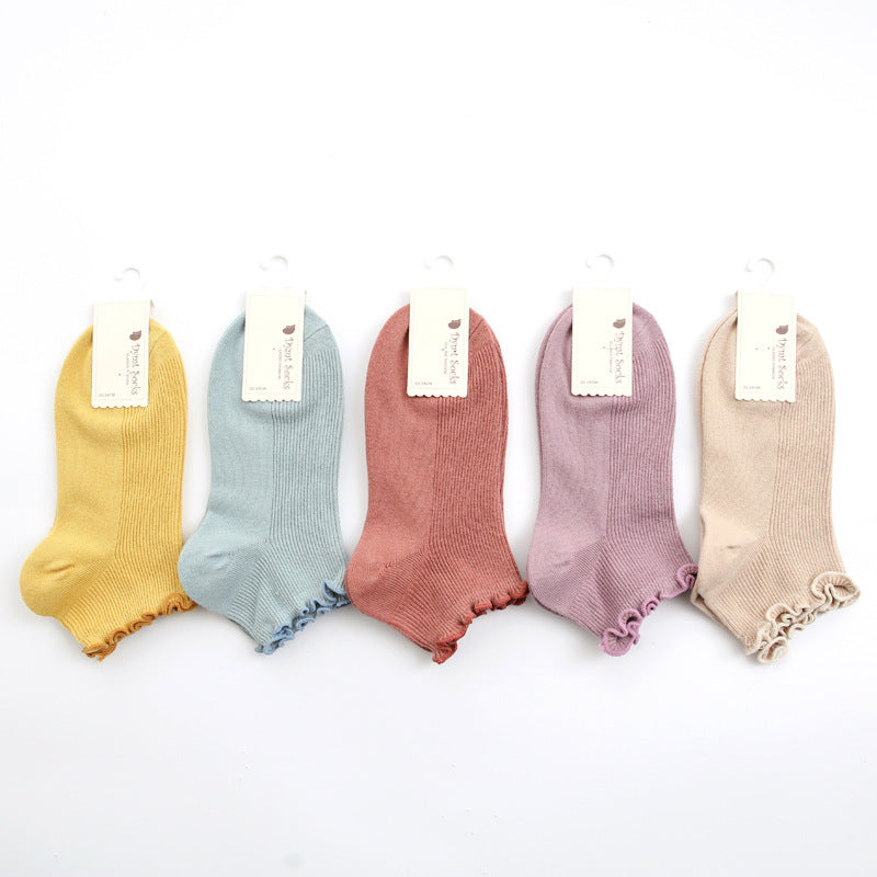 Women's Solid Color Cotton Ankle Socks – Breathable and Comfortable Short Socks - ChicVix