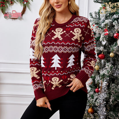 Gingerbread Man 3D Jacquard Pullover Sweater