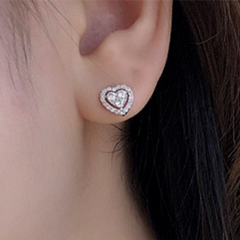 Elegant White Zircon Earrings - Simple Fashion Jewelry - ChicVix