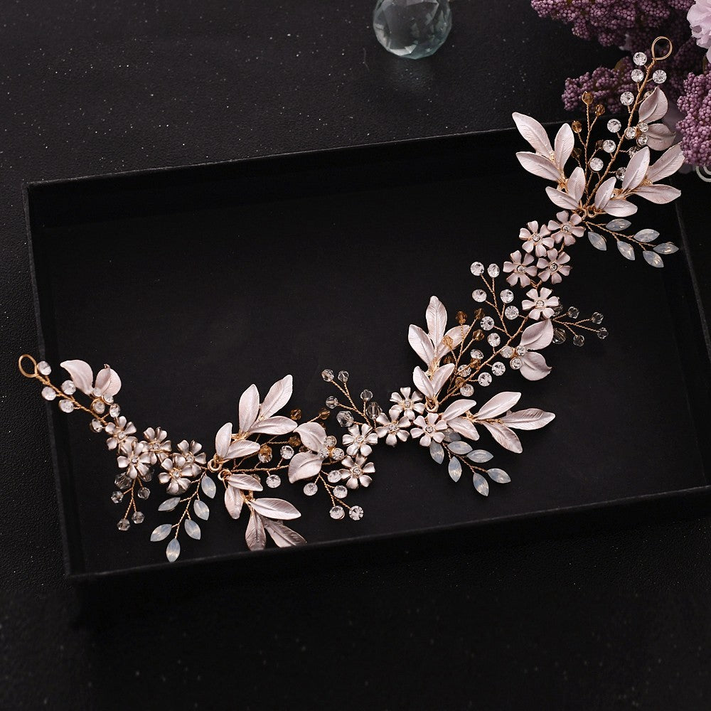 Alloy Crystals Japan & Korea Hair Accessories - Elegant Gold Finish - ChicVix