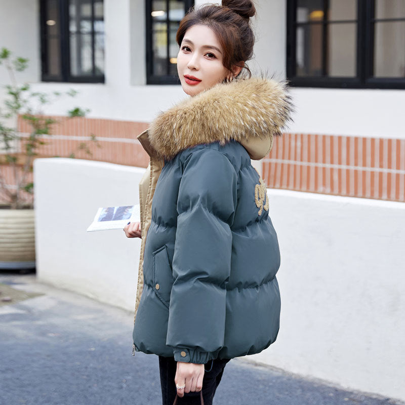 european-style-workwear-parka-cotton-coat-for-women-with-fur-collar