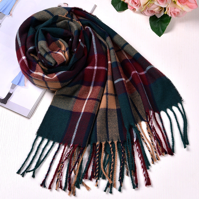 British-Inspired Plaid Scarf for Autumn and Winter - ChicVix