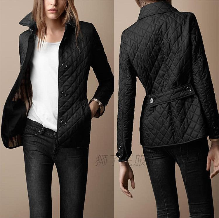 Fashionable Elegant Lapel Cotton-Padded Jacket