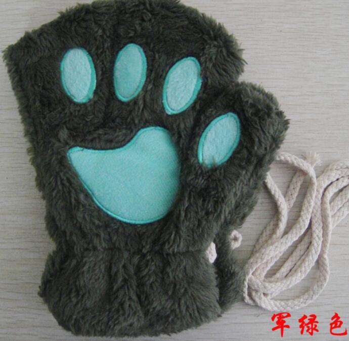 Adorable Half Cover Paw Gloves for Winter - ChicVix