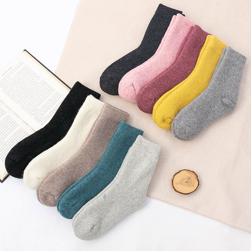 Breathable and Comfortable Mid-Calf Wool Floor Socks - ChicVix