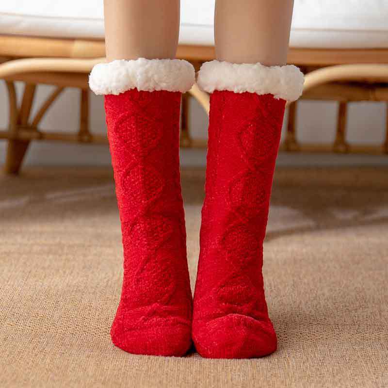 Non-Slip Home Socks for Pregnant Women - Cozy Winter Leg Carpet Socks - ChicVix