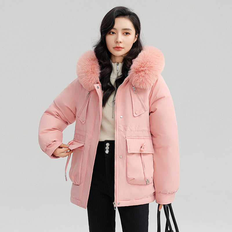 glossy-stand-up-collar-down-cotton-padded-jacket-fashion-bread-coat-for-women