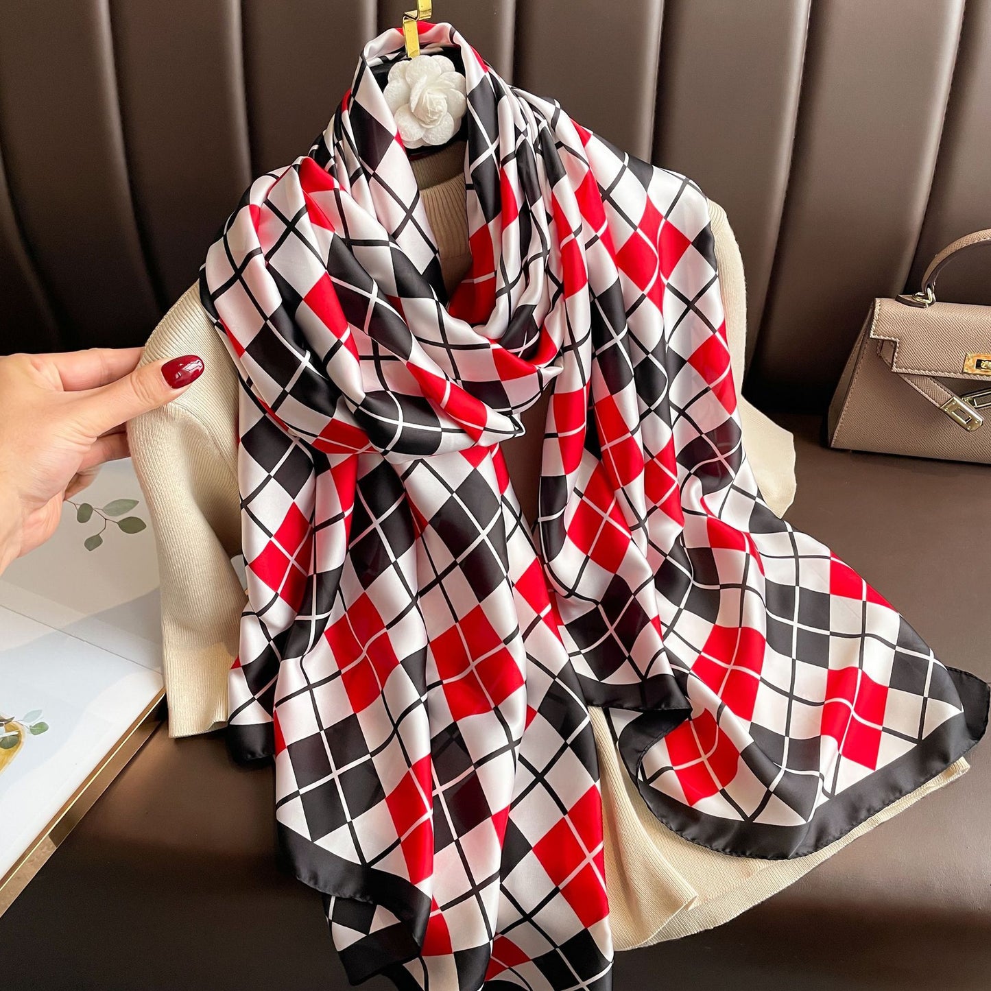 Korean Fashion Decorative Beach Towel Shawl - Stylish Mid-Length - ChicVix