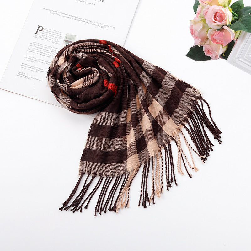 British-Inspired Plaid Scarf for Autumn and Winter - ChicVix