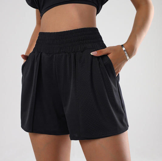 High Waist Summer Exercise Shorts for Women - Quick-Drying, Fat Cover Design - ChicVix