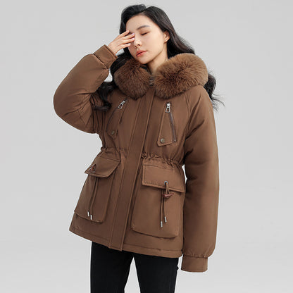 glossy-stand-up-collar-down-cotton-padded-jacket-fashion-bread-coat-for-women