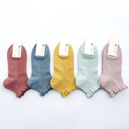 Women's Solid Color Cotton Ankle Socks – Breathable and Comfortable Short Socks - ChicVix