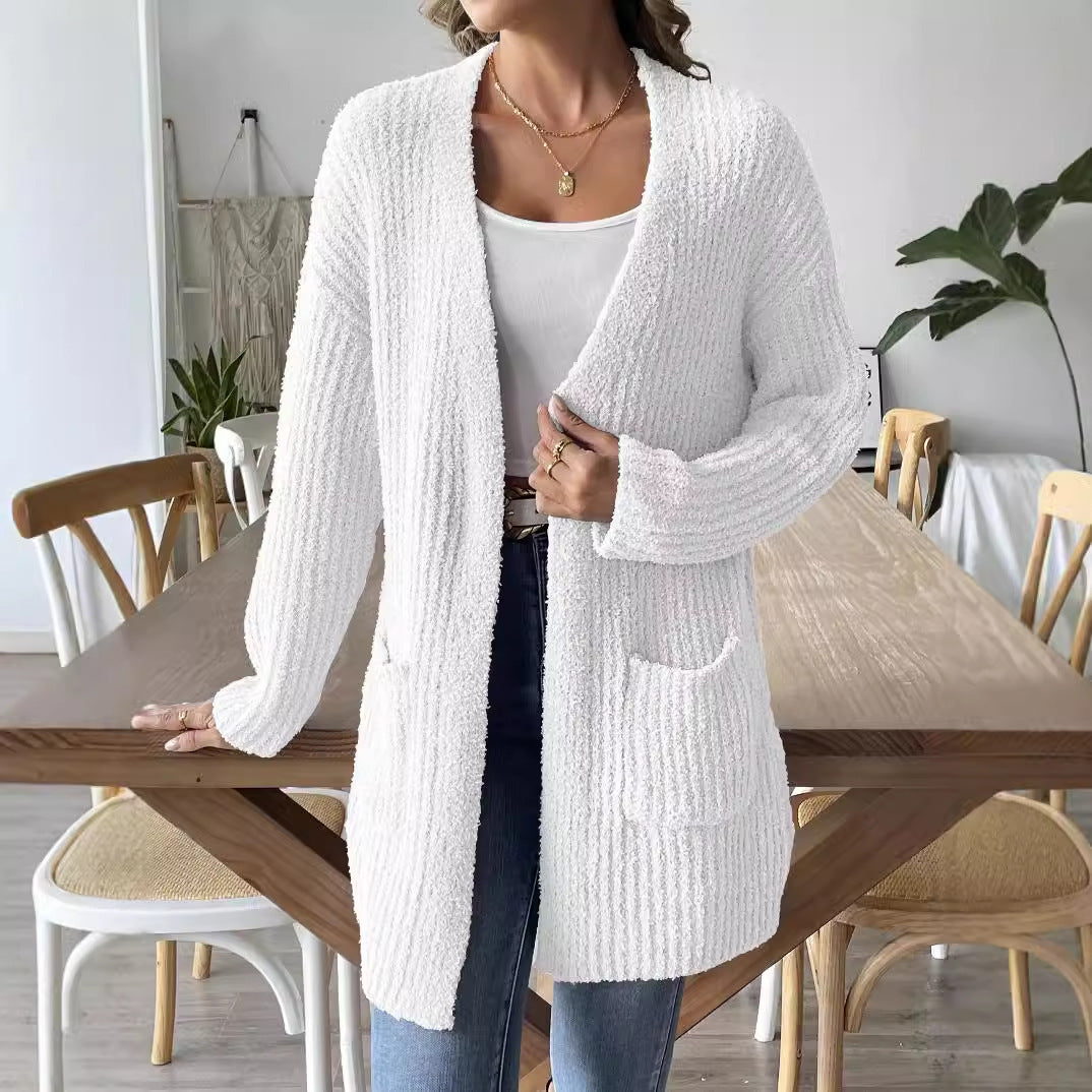 Trendy Women’s Long Sleeve Fashion Cardigan Sweater - ChicVix