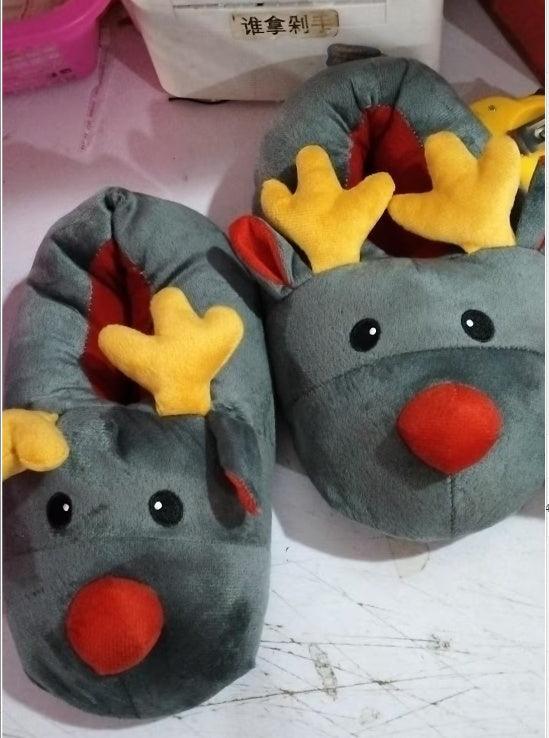 Christmas Shoes – Cute Elk Home Slippers - ChicVix